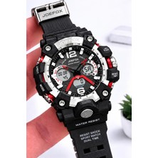 Joefox Digital ve Analog 2 Yıl Garantili Kronmetre+Takvim+Alarm+Aydınlatma Erkek Kol Saati Joe.y2