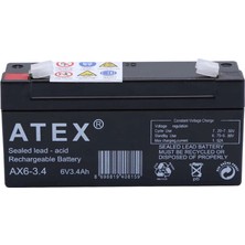 Akıllı Bayi Ax6-3.4 6V 3.4AH Yatay Akü