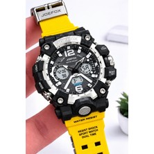 Joefox Digital ve Analog 2 Yıl Garantili Kronmetre+Takvim+Alarm+Aydınlatma Erkek Kol Saati Joe.y5
