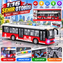 Küçük Hazine WY911A 1:16 Sesli Işıklı Sürtmeli Oyuncak Otobüs