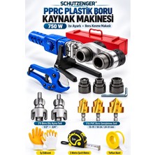 SCHUTZENGER Plastik Boru Kaynak Makinesi Boru Kesme Makası Iç Dış Diş Açma Pvc Genişletle Metre Bant Eldiven 750W