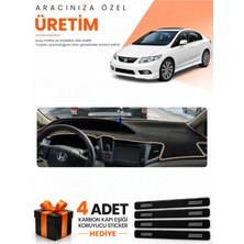 E-BİZ E-Biz Honda Cıvıc Fb7 (2011-2015) Uyumlu Torpido Koruma Örtüsü Oto Kılıfı - Siyah-Bej - HO011