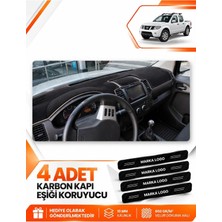 E-BİZ E-Biz Nissan Navara (2005-2015) Uyumlu Ön Göğüs Torpido Koruma Kılıfı Halısı Koruyucu - Siyah-Gri - NI009