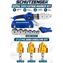 SCHUTZENGER 1000WAT Dijital Gösterge Boru Kaynak Makinesi Boru Kesme Makası 6 Pafta 3 Lü Boru Genişletme Aparat