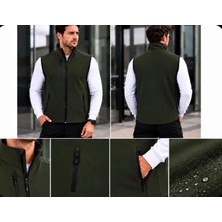 D-Star Erkek Softsheell Yelek Içi Polar Su Itici Rüzgar Geçirmez 3 Cepli Outdoor  Spor Yelek