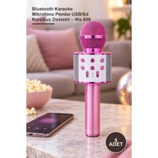 Yenilig 5 Adet Bluetooth Karaoke Mikrofonu Pembe Usb/sd Kart/aux Destekli – WS-858
