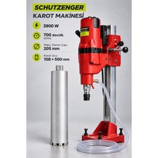 SCHUTZENGER 3900 W Sulu Karot Makinesi 700 Rpm 205 mm Delme Kapasitesi + 108X500MM Karot Ucu S108