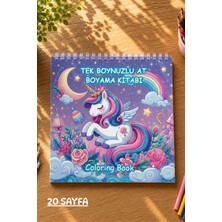Birikiyedi Sevimli At Coloring Book Boyama Kitab/ Yetişkinler ve Çocuklar İÇIN/21X21 Cm/20 Sayfa