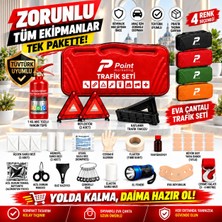 Point Marketing Araç Muayene Uyumlu 22 Parça Acil Durum ve Profesyonel Trafik Seti  Kırmızı ''onaylı Ce Belgeli''