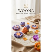 Woona Doğal Soya Wax Mimoza Kokulu 5'li Dekoratif Çiçek Mum Seti - Papatya & Lale & Yıldız Çiçeği & Şakayık El Yapımı Doğal Soya Wax Premium Kokulu Mum Seti