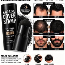 Blue Skin Care HAIR LINE COVER CUSHION Siyah Unisex  Yeni Nesil Saç Dolgunlaştırıcı Pudra | Seyrek Sakal Saçlar için Saç Fiberi | Saç Ve Beyaz Kapatıcı saç kapatici pudra boya