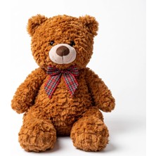 Kaia Life PL50243 50 cm Ayı Ekose Kurdelalı Peluş Oyuncak