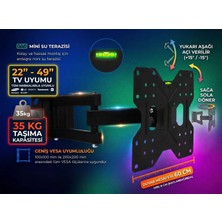 Eranura 40" Inch Inç 102 Ekran LCD LED Tv Televizyon Hareketli Askı Aparat 60 cm Kol Uzunluğu