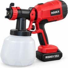 Badem10 Şarjlı 20V Akülü Boya Tabancası 2.0 Ah Bataryalı 1200 ml Hazneli 1100 Ml/dk Püskürtme Boyama Makinesi