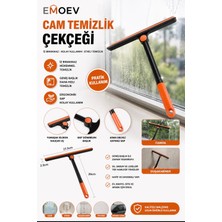 Emoev 180° Döner Oynar Başlıklı Cam Sil Duşakabin Ayna ve Fayans Çekçek Pratik Cam Silme Aparatı