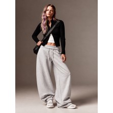 Panto Fashion Kıvrık Belli Şardonlu Barrel Fit Eşofman