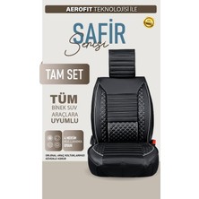 Freshstart Audi A2 Hatchback Oto Koltuk Kılıfı Ön Arka Set Plus Serisi Siyah Beyaz Fs