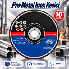 Badem10 115X1,0X22,23 mm Profesyonel Inox Kesme Diski Paslanmaz Çelik Metal Profil Boru Sac Kesici 13300RPM