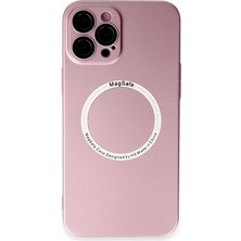 Vavis Apple iPhone 12 Pro Kılıf Jack Magneticsafe Lens Silikon - Rose Gold