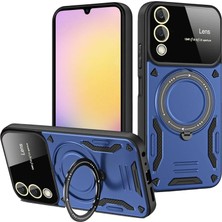 Vavis Samsung Galaxy S25 Edge Kılıf Joy Lens Standlı Kapak - Lacivert