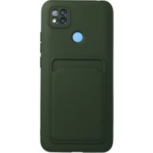 Vavis Xiaomi Redmi 9c Kılıf Kelvin Kartvizitli Silikon - Koyu Yeşil