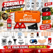 Point Marketing Araç Muayene Uyumlu Premium Acil Durum ve Profesyonel Trafik Seti  Turuncu ''onaylı Ce Belgeli''