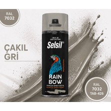 Selsil Rainbow Akrilik Sprey Boya Çakıl Gri RAL7032 (400ML)