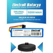 Electroll Arçelik Imperium Robo Rs 9034 Hm Uyumlu Batarya (Standart Kapasite) 5200mah Robot Süpürge Bataryası