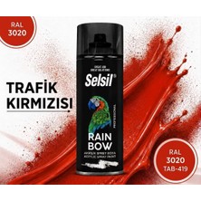 Selsil Rainbow Akrilik Sprey Boya Trafik Kırmızı Ral 3020 (400 Ml)