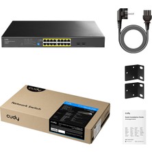 Cudy 16PORT Poe 200W 2-Sfp Gigabit Watchdog Switch GS1020PS2