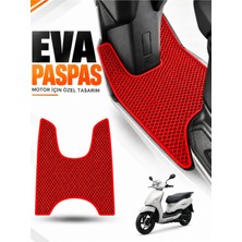 E-BİZ E-Biz Rks Private 125 Uyumlu Eva Motosiklet Ayak Paspası Scooter Paspası - Kırmızı