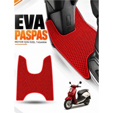 E-BİZ E-Biz Sym Mio Uyumlu Eva Motosiklet Ayak Paspası Scooter Paspası - Kırmızı