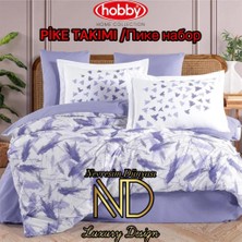 Hobby Poplin Pike Takımı Çift Kişilik Silva Lila