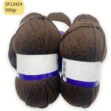 Oxford İplik Ihraç Fazlası 5'li Paket 500 gr Akrilik Kahve SF13424