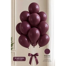 Partixa Latex Balon Seti 10'lu- Burgundy/bordo