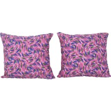 Pamuk Pembe El Yapımı Kırlent Kılıfı 2 Parça Set 50 x 50 cm