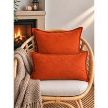 Decamor Home Inci Kadife Dokulu Kiremit Kırlent Kılıfı