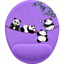 Hamiki Yaramaz Pandalar Bilek Destekli Mouse Pad Ergonomik Kaymaz Taban Mousepad Fare Altlığı