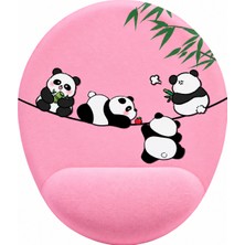Hamiki Yaramaz Pandalar Bilek Destekli Mouse Pad Ergonomik Kaymaz Taban Mousepad Fare Altlığı