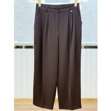 Sentez SZ-5632-K Kahve Renk Pileli Pantolon