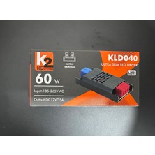 K2 LED Systems KLD040 12V 5A Ince Slim LED Adaptörü Trafosu Sürücüsü