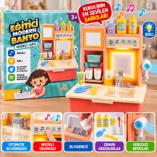 Küçük Hazine 7040 Eğitici Sesli Modern Banyo Lavabo Oyuncak Yıkama Seti