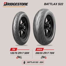 Bridgestone Battlax S22 120/70 ZR17 58W - 200/55 ZR17 78W Ön Arka Motosiklet Lastik Takımı (2024)