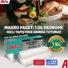 Primeaks 1 kg Şeffaf Mum Silikon Sıcak Silikon Çubuğu Hobi El Işi Tamirat Yapıştırıcı Kalın