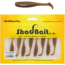Han Fishing Hanfish Shad Bait 60 6cm 1.4gr Lrf Silikon Yem 8 Adet MS116 Bloodworm