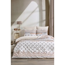 Tabea Home | Soft Dreams Serisi | Safir Çift Kişilik  Pamuklu Desenli Nevresim Takımı | Lastikli Çarşaflı |