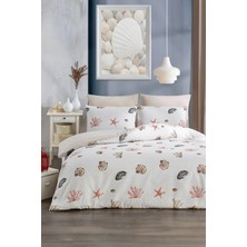 Tabea Home | Soft Dreams Serisi | Kumsal Çift Kişilik  Pamuklu Desenli Nevresim Takımı | Lastikli Çarşaflı |