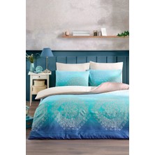 Tabea Home | Soft Dreams Serisi | Ocean Çift Kişilik  Pamuklu Desenli Nevresim Takımı | Lastikli Çarşaflı |