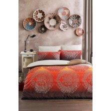 Tabea Home | Soft Dreams Serisi | Lava Çift Kişilik  Pamuklu Desenli Nevresim Takımı | Lastikli Çarşaflı |