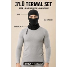 QKK Unisex Termal Bere Kar Maskesi Boyunluk Seti